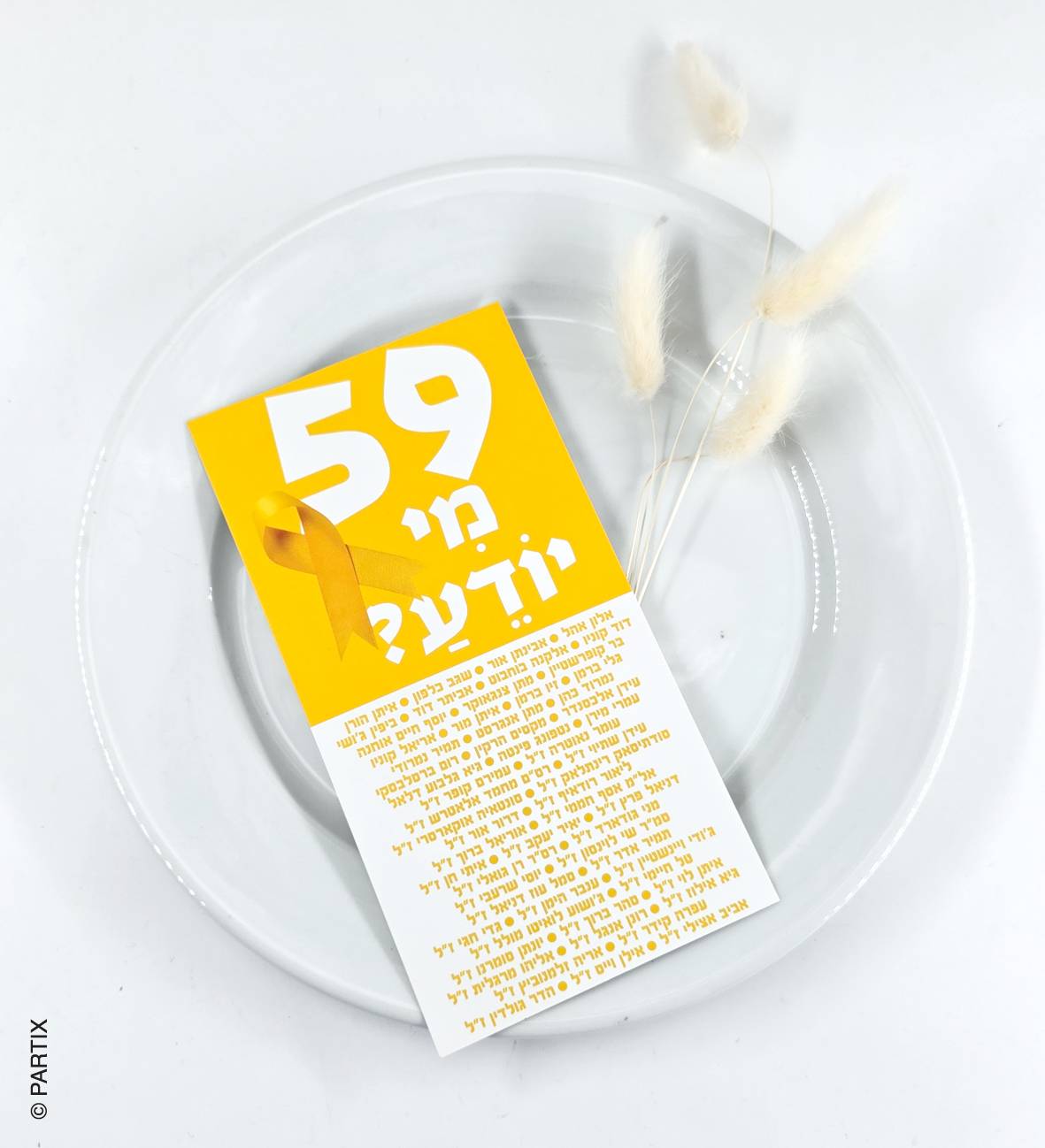 קובץ עם שמות 59 חטופים בעזה לליל הסדר
